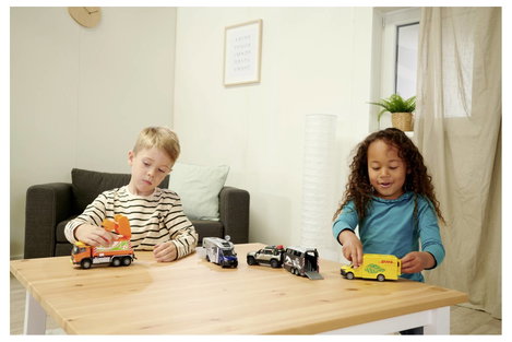 Majorette Volvo FMX teherautó szemétszállító Kész modell Építkezésnél használt jármű modell 2. kép