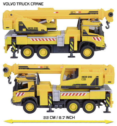 Majorette Volvo FH16 teherautó + kerekes rakodó Kész modell Építkezésnél használt jármű modell 13. kép