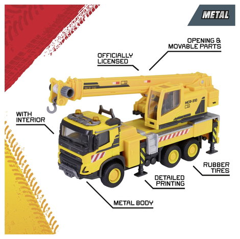 Majorette Volvo FH16 teherautó + kerekes rakodó Kész modell Építkezésnél használt jármű modell 14. kép