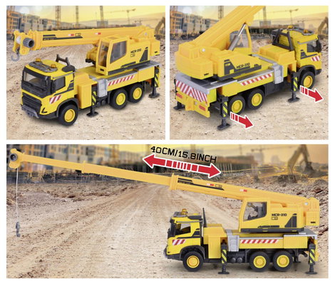 Majorette Volvo FH16 teherautó + kerekes rakodó Kész modell Építkezésnél használt jármű modell 15. kép