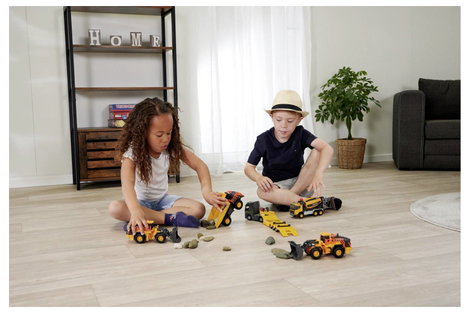 Majorette Volvo FH16 teherautó + kerekes rakodó Kész modell Építkezésnél használt jármű modell 5. kép