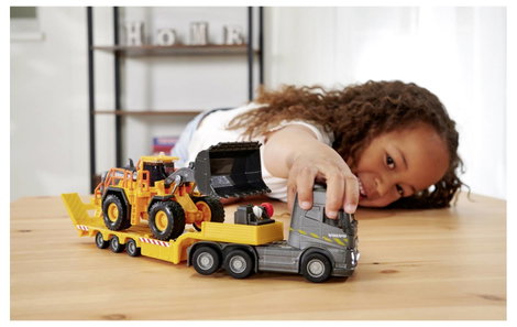Majorette Volvo FH16 teherautó + kerekes rakodó Kész modell Építkezésnél használt jármű modell 8. kép