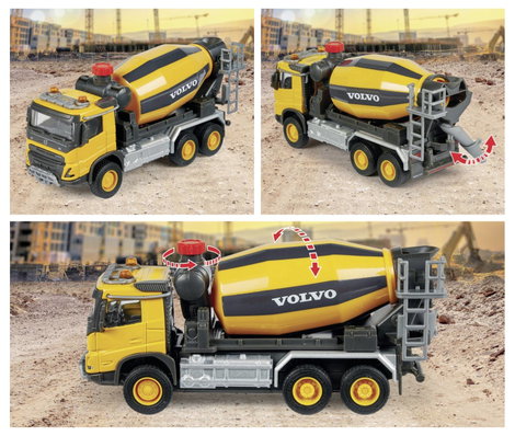 Majorette Volvo FMX teherautó cementkeverő Kész modell Építkezésnél használt jármű modell 12. kép