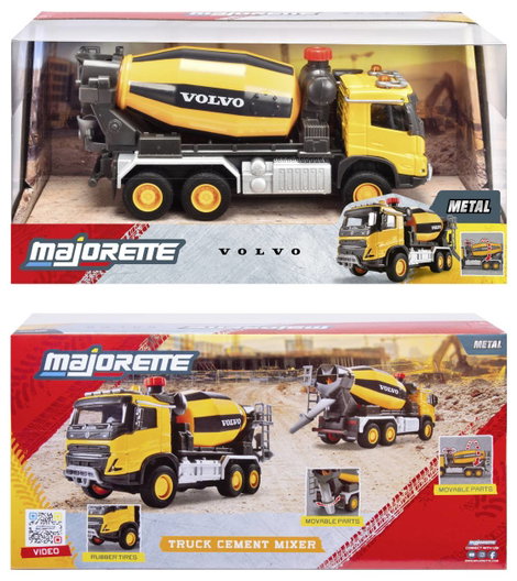 Majorette Volvo FMX teherautó cementkeverő Kész modell Építkezésnél használt jármű modell 14. kép