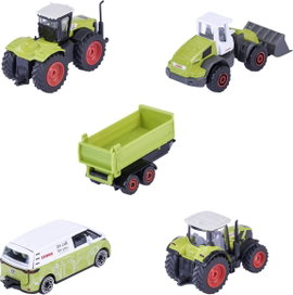 Majorette Claas, Volkswagen (VW) Claas Farm 5 darabos ajándékcsomag Kész modell Mezőgazdasági modell
