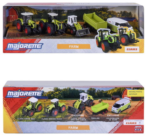 Majorette Claas, Volkswagen (VW) Claas Farm 5 darabos ajándékcsomag Kész modell Mezőgazdasági modell 7. kép