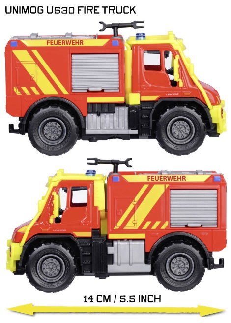 Majorette Unimog U530 tűzoltóautó Kész modell Sürgősségi jármű modell 4. kép