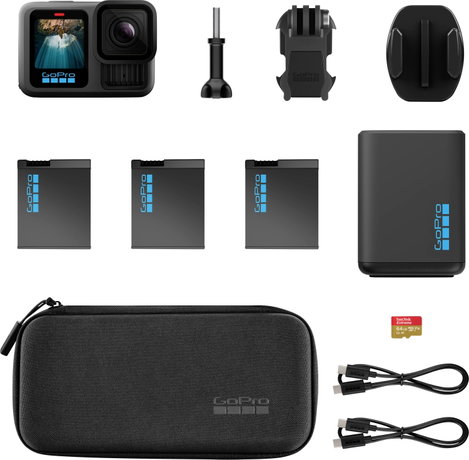 GoPro HERO13 POWER BUNDLE Akciókamera 5.3K, 4K, 2.7K, Full HD, Bluetooth, Kettős kijelző, Érintőkije 2. kép