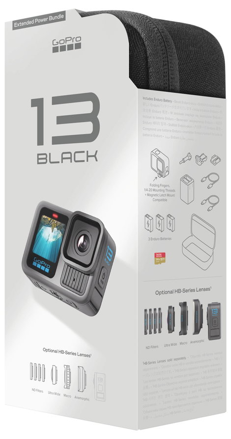 GoPro HERO13 POWER BUNDLE Akciókamera 5.3K, 4K, 2.7K, Full HD, Bluetooth, Kettős kijelző, Érintőkije 4. kép