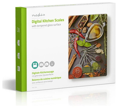 Nedis KASC113VA Digitális konyhai mérleg digitális Mérési tartomány (max.)=5 kg Többszínű 140 x 15 x 6. kép