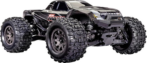 Traxxas Mini Maxx BL-2s Fekete Brushless 1:10 RC modellautó Elektro Monstertruck 4WD 2,4 GHz