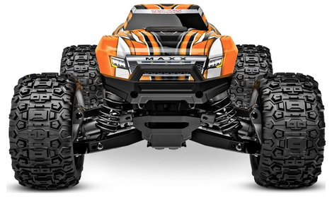 Traxxas Mini Maxx BL-2s Narancs Brushless 1:10 RC modellautó Elektro Monstertruck 4WD 2,4 GHz 5. kép