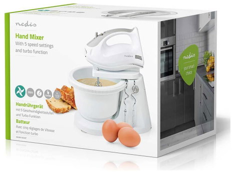 Nedis KAHM110CWT Kézi mixer 200 W Szürke, Fehér 14. kép