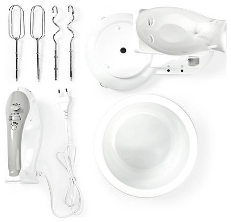 Nedis KAHM110CWT Kézi mixer 200 W Szürke, Fehér 16. kép