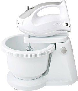 Nedis KAHM110CWT Kézi mixer 200 W Szürke, Fehér