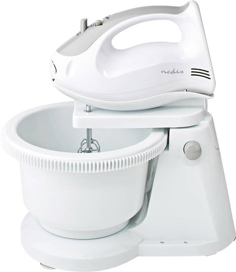Nedis KAHM110CWT Kézi mixer 200 W Szürke, Fehér