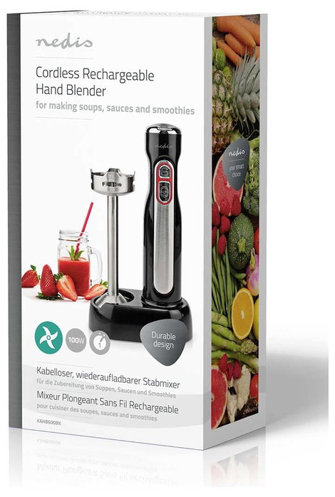 Nedis KAHB600BK Rúdmixer 100 W Fekete, Ezüst 10. kép