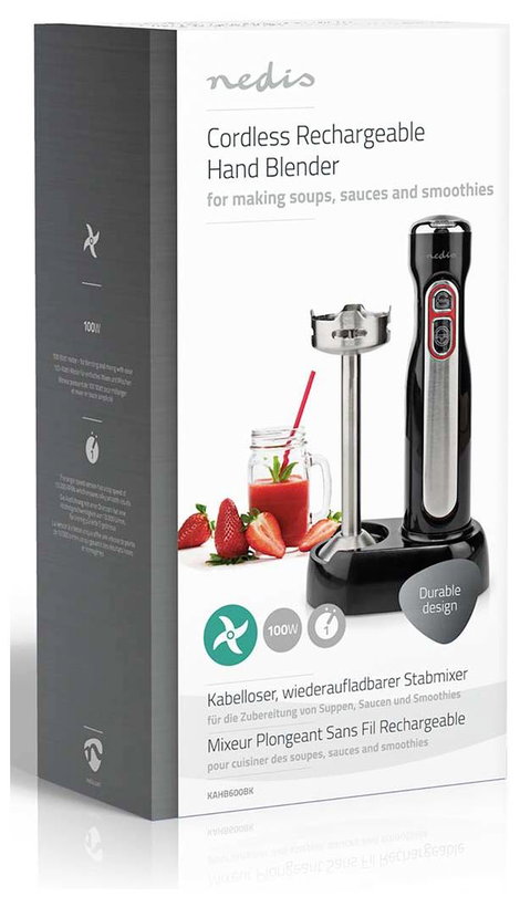 Nedis KAHB600BK Rúdmixer 100 W Fekete, Ezüst 11. kép