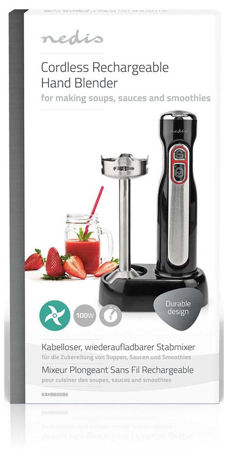 Nedis KAHB600BK Rúdmixer 100 W Fekete, Ezüst 9. kép