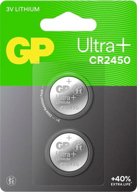 GP Gombelem CR 2450 3 V 2 db 540 mAh Li-MnO2 GP Ultra Plus Batterie Lithium Lithium Knopfzelle CR245