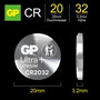 GP Gombelem CR 2032 3 V 2 db 220 mAh Li-MnO2 GP Ultra Plus Batterie Lithium Knopfzelle CR2032 2 Stüc 11. bélyegkép