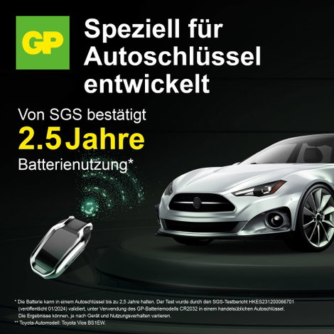 GP Gombelem CR 2032 3 V 2 db 220 mAh Li-MnO2 GP Ultra Plus Batterie Lithium Knopfzelle CR2032 2 Stüc 6. kép