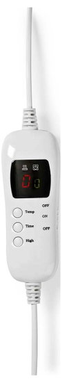 Nedis PEBL130CWT2 Melegítő takaró 120 W Szürke, Fehér 6. bélyegkép