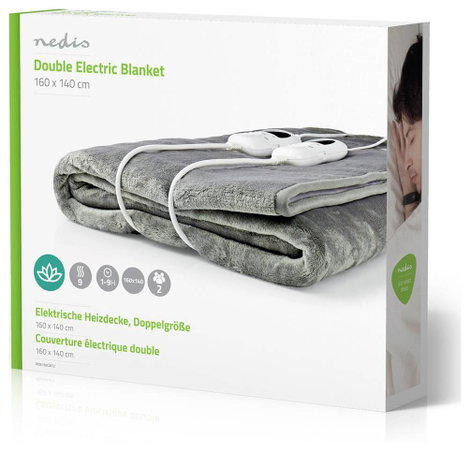 Nedis PEBL130CWT2 Melegítő takaró 120 W Szürke, Fehér 8. kép