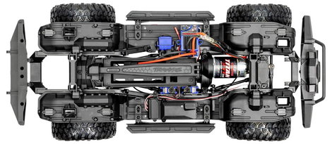 Traxxas TRX-4 Land Rover Defender 1:10 Brushed RC modellautó Elektro Crawler 4WD RtR 2,4 GHz 6. kép