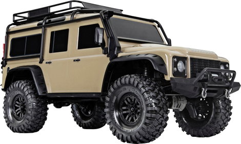 Traxxas TRX-4 Land Rover Defender 1:10 Brushed RC modellautó Elektro Crawler 4WD RtR 2,4 GHz