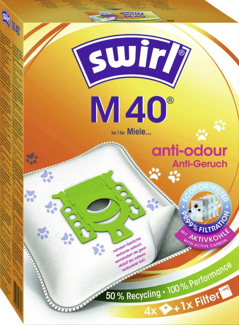 Swirl M 40 EcoPor Anti Odour Porszívó zsák 4 db