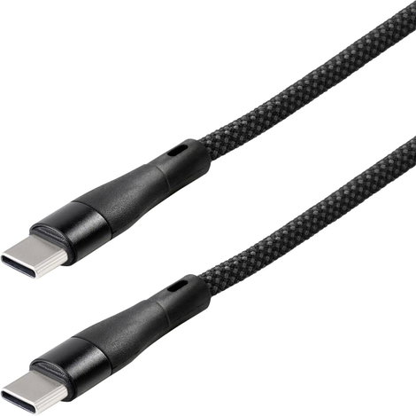 Maxtrack USB kábel USB 2.0 USB-C® dugó 2 m Fekete Spirálkábel, aranyozott érintkező C532-2L