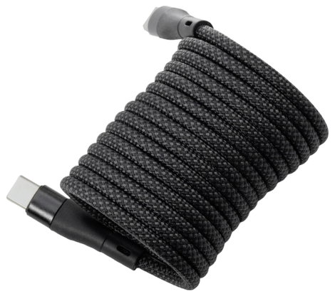 Maxtrack USB kábel USB 2.0 USB-C® dugó 2 m Fekete Spirálkábel, aranyozott érintkező C532-2L 2. kép
