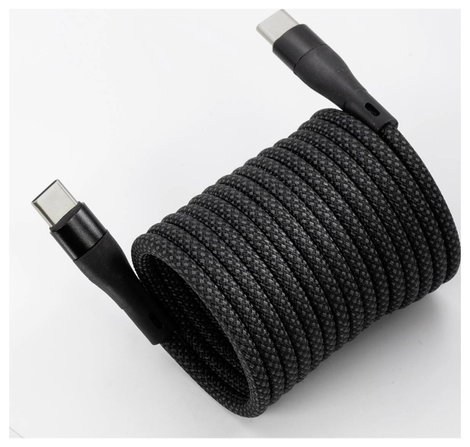 Maxtrack USB kábel USB 2.0 USB-C® dugó 2 m Fekete Spirálkábel, aranyozott érintkező C532-2L 5. kép