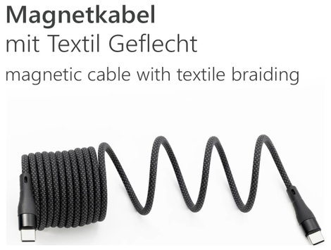 Maxtrack USB kábel USB 2.0 USB-C® dugó 2 m Fekete Spirálkábel, aranyozott érintkező C532-2L 7. kép