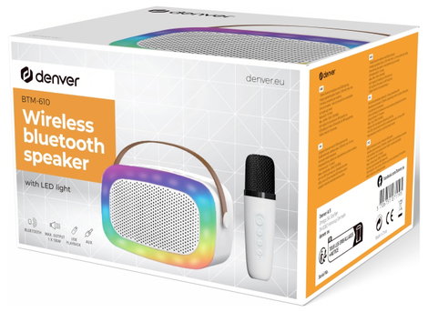 Denver BTM-610 Bluetooth hangfal AUX, hordozható, USB 6. kép