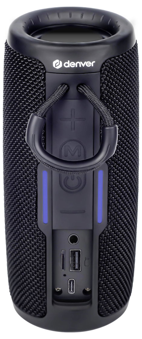Denver BTV-150B Bluetooth hangfal AUX, hordozható, USB Fekete 2. kép