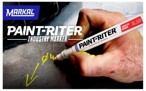 Markal PAINT-RITER INDUSTRY MARKER SL100 31240120 Lakk jelölő Fehér 4 mm 2. kép