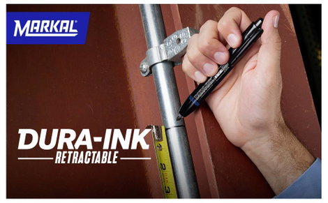 Markal DURA-INK RETRACTABLE 96575 Permanent marker Fekete Vízálló: Igen 2. kép