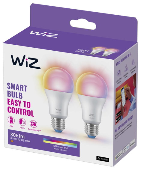 WiZ 8720169072336 LED EEK F (A - G) E27 (Ø x Ma) 60 mm x 122 mm 2 db 3. kép