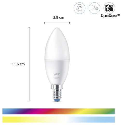 WiZ 8719514551275 LED EEK F (A - G) E14 (Ø x Ma) 39 mm x 116 mm 2 db 4. kép