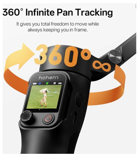 Hohem iSteady V3 Ultra WTH Elekgromos gimbal 1/4 col Fehér Bluetooth, Beépített akku, Beépített állv 12. kép