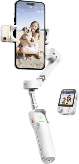 Hohem iSteady V3 Ultra WTH Elekgromos gimbal 1/4 col Fehér Bluetooth, Beépített akku, Beépített állv