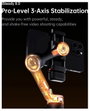 Hohem V3 BLK Elekgromos gimbal 1/4 col Fekete Bluetooth, Beépített akku, Beépített állvány, Okostele 12. bélyegkép