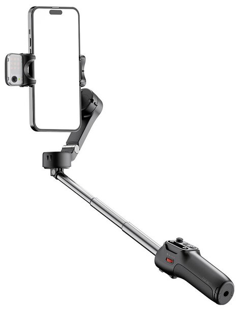 Hohem V3 BLK Elekgromos gimbal 1/4 col Fekete Bluetooth, Beépített akku, Beépített állvány, Okostele 5. kép