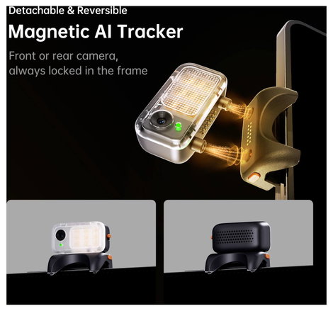 Hohem V3 BLK Elekgromos gimbal 1/4 col Fekete Bluetooth, Beépített akku, Beépített állvány, Okostele 8. kép