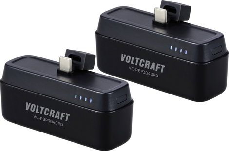 VOLTCRAFT VC-PBP3040PD Powerbank 4500 mAh Power Delivery Lítiumion Fekete (matt) állapotjelző
