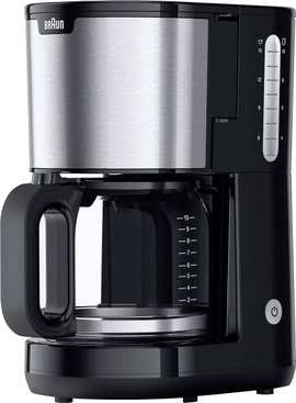 Braun KF 1500 BK Kávéfőző Fekete, Nemesacél Kapacitás, csésze=10 Üveg kanna