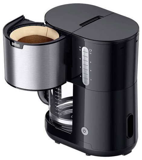 Braun KF 1500 BK Kávéfőző Fekete, Nemesacél Kapacitás, csésze=10 Üveg kanna 2. kép