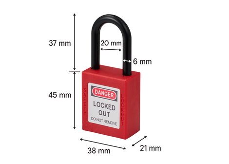 Sygonix SY-6872668 Függő lakat 38 mm Különböző időben záródó Kulcsos zár 4. kép